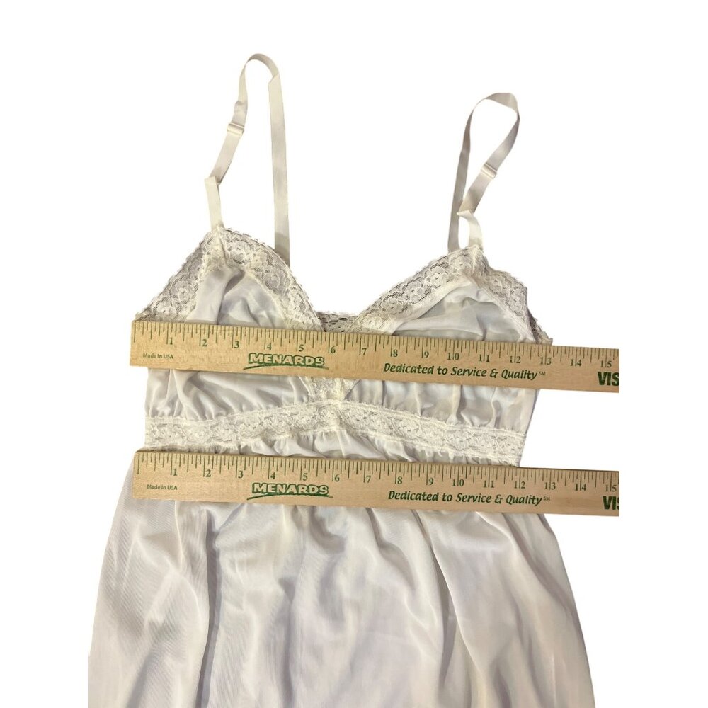 Vintage Mary Jane Full Slip Cream Nylon Lingerie 32 Used - Picture 9 of 10